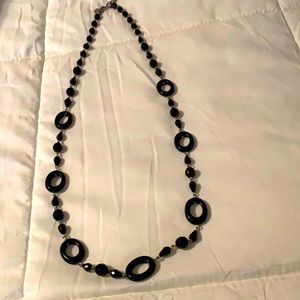 Beautiful WHBM black beaded Ling necklace!